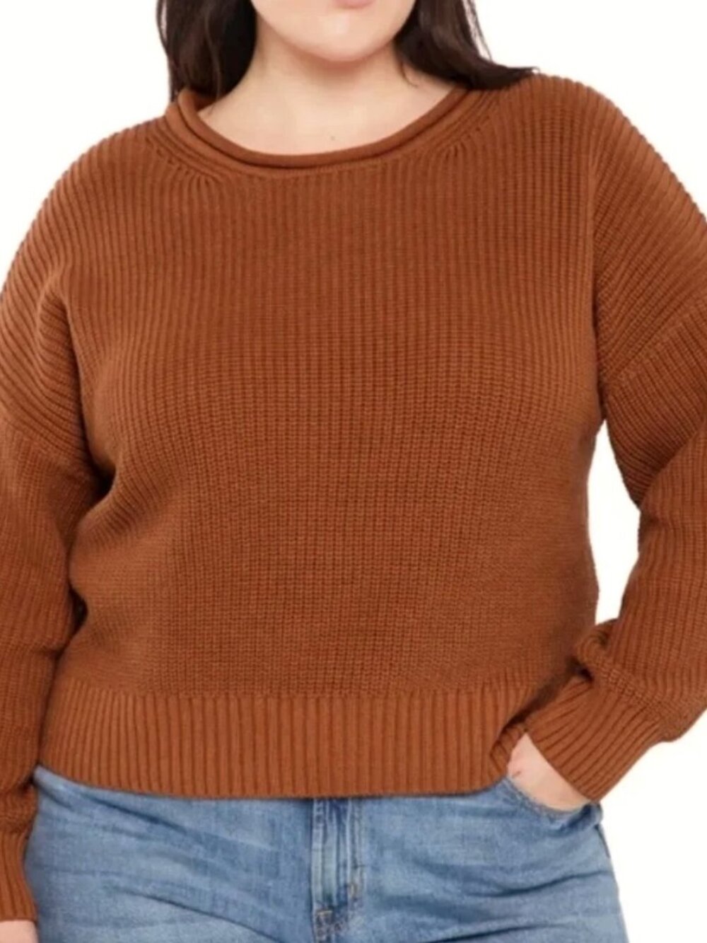 NEW Gap Women's Roll Neck Cotton Sweater Pullover XL NWT Brown